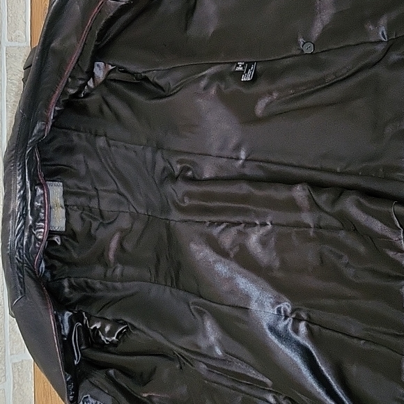 ROSLEEN Mid Length Soft Leather Jacket Belted Buttons - Picture 9 of 15